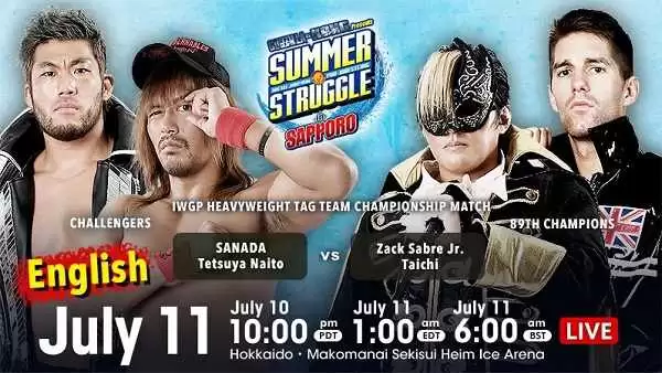 Watch NJPW Summer Struggle In Sapporo 2021 7/10/21 Full Show Online Free