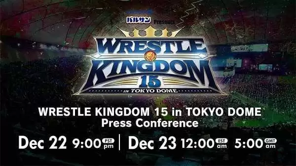 Watch NJPW WRESTLE KINGDOM 15 in TOKYO DOME Press Conference Full Show Online Free