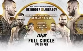 Watch ONE Full Circle Ridder vs. Abbasov 2/25/2022 Full Show Online Free