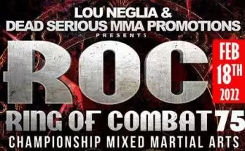 Watch Ring of Combat 75 Dennis Buzukja vs. Highlight Rohler 2/18/2022 Full Show Online Free