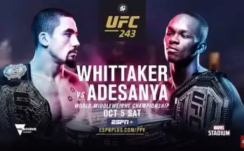 Watch UFC 243: Whittaker vs. Adesanya 10/5/19 Online Full Show Online Free