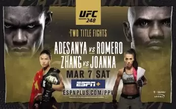 Watch UFC 248: Adesanya vs. Romero + Zhang vs. Weili 3/7/20 Online Full Show Online Free