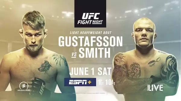 Watch UFC Fight Night 153: Gustafsson vs. Smith 6/1/19 Full Show Online Free