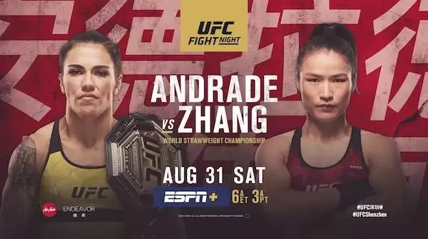 Watch UFC Fight Night 157: Andrade vs. Zhang 8/31/19 Full Show Online Free