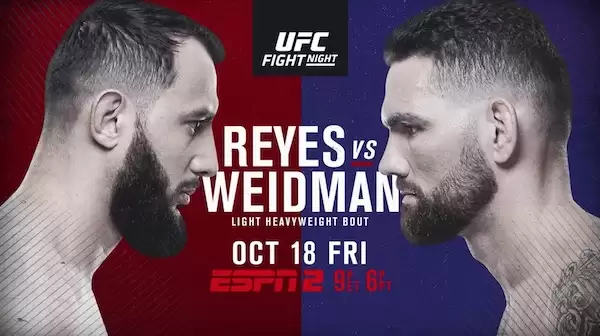 Watch UFC Fight Night on Boston: Reyes Vs Weidman 10/18/19 Full Show Online Free