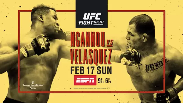 Watch UFC Fight Night Phoenix: Ngannou vs Velasquez Full Show Online Free
