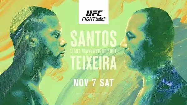 Watch UFC Fight Night Vegas 13: Santos vs. Teixeira 11/7/20 Live Online Full Show Online Free