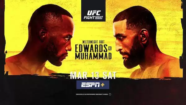 Watch UFC Fight Night Vegas 21: Edwards vs. Muhammad 3/13/2021 Live Online Full Show Online Free