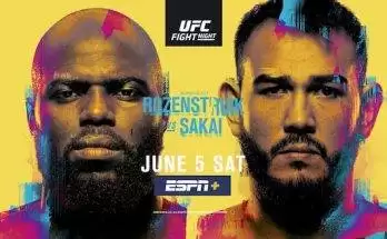 Watch UFC FIght Night Vegas 28: Rozenstruik vs. Sakai 6/5/2021 Live Online Full Show Online Free