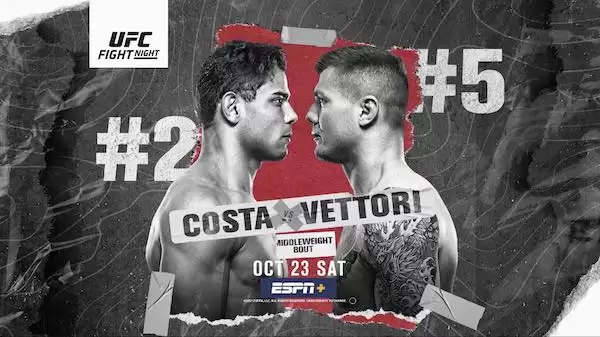 Watch UFC Fight Night Vegas 41: Costa vs. Vettori 10/23/21 Full Show Online Free