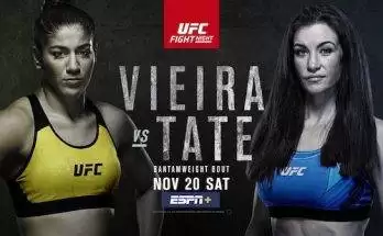 Watch UFC Fight Night Vegas 43: Vieira vs. Tate Full Show Online Free