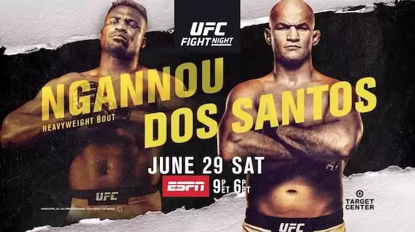 Watch UFC On ESPN 3 Ngannou vs. Dos Santos 6/29/19 Full Show Online Free
