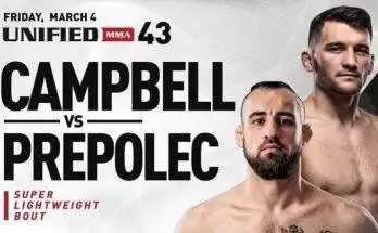 Watch Unified MMA 43 3/4/2022 Full Show Online Free