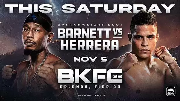 Watch BKFC 32 Orlando: Reginald Barnett Jr. vs. Geane Herrera 11/5/2022 Full Show Online Free