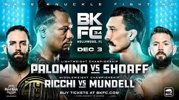 Watch BKFC 34 Hollywood 12/3/2022 Full Show Online Free
