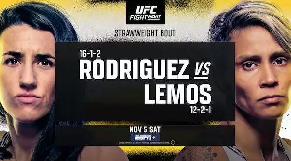 Watch UFC Fight Night Vegas 64: Rodriguez vs. Lemos 11/5/2022 Full Show Online Free
