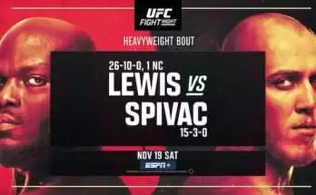 Watch UFC Fight Night Vegas 65: Lewis vs. Spivac 11/19/2022 Full Show Online Free