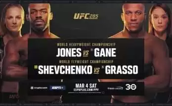 Watch UFC 285: Jones vs. Gane + Shevchenko vs. Grasso 3/4/23 Live Full Show Online Free