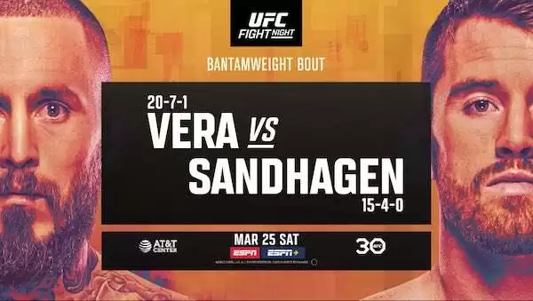 Watch UFC Fight Night San Antonio: Vera vs. Sandhagen 3/25/23 Live Full Show Online Free