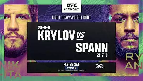 Watch UFC Fight Night Vegas 70: Krylov vs. Spann 2/25/23 Full Show Online Free
