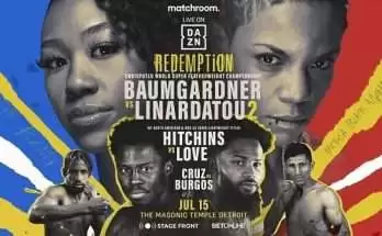 Watch Dazn Boxing: Baumgardner vs Linardatou 7/15/23 July 15th 2023 Full Show Online Free