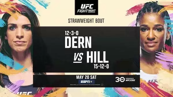 Watch UFC Fight Night Vegas 73: Dern vs Hill 5/20/23 20th May 2023 Full Show Online Free