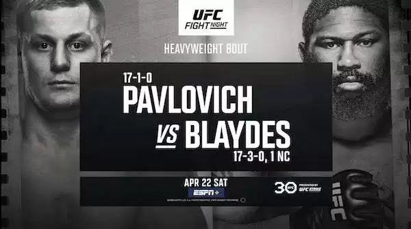 Watch UFC Vegas 71: Pavlovich vs. Blaydes 4/22/23 22nd April 2023 Full Show Online Free