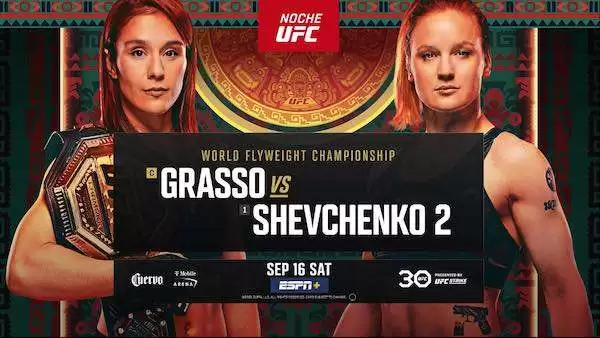 Watch Noche UFC Fight Night: Grasso vs Shevchenko 2 9/16/23 16th September 2023 Full Show Online Free