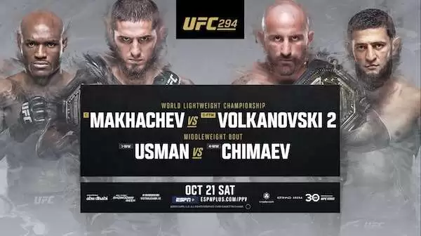 Watch UFC 294: Makhachev vs Volkanovski 2 10/21/23 Live PPV 21st October 2023 Full Show Online Free