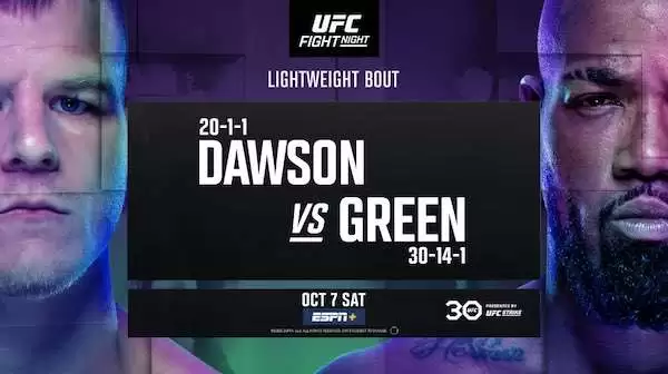 Watch UFC Fight Night Vegas 80: Dawson vs Green 10/7/23 7th October 2023 Full Show Online Free