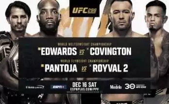 Watch UFC 296 Edwards vs Covington + Pantoja vs Royval 12/16/23 16th December, 2023 Live Online PPV Full Show Online Free