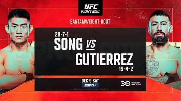 Watch UFC Fight Night Vegas 83: Yadong vs Gutierrez 12/9/23 9th December 2023 Live Online Full Show Online Free