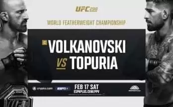 Watch UFC 298: Volkanovski vs Topuria 2/17/24 17th February 2024 Full Show Online Free