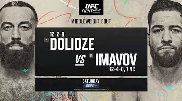 Watch UFC Fight Night Vegas 85: Dolidze vs Imavov 2/3/24 3rd February 2024 Live Online Full Show Online Free