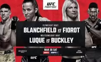 Watch UFC Fight Night Atlantic City – Blanchfield vs Fiorot 3/30/24 30th March 2024 Full Show Online Free