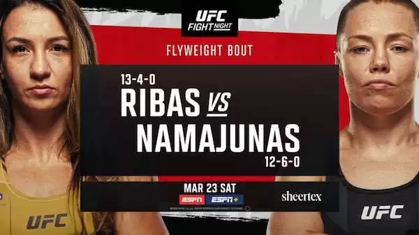 Watch UFC Fight Night Vegas 89: Ribas vs Namajunas 3/23/24 23rd March 2024 Live Online Full Show Online Free